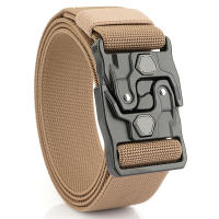 Nuevo estilo Cinturón informal de punto para hombre Diseño innovador de desmontaje rápido, cinturón táctico con hebilla de aleación, estilo informal para exteriores, desplazamientos, informal - details 16