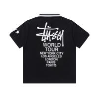 Polo holgado estilo americano Stussy, pareja Dragon Year edición limitada    Camiseta de manga corta con estampado clásico bordado para hombre, camiseta estilo HIP-HOP rock de skate High Street - details 16