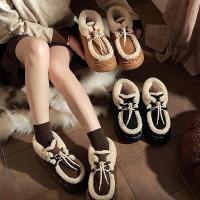 Botas de nieve suales cálidas y antideslizantes con suela gruesa de algodón para mujer, planas de moda, invierno - details 14