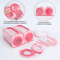 Herramientas para exteriores para niños, caja de observación de insectos, red de captura de lupa, clip para cápsula, juguete de rompecabezas de rol de aventura - details 3