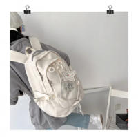 Mochilas de gran capacidad en rosa, bolso de diseñador de lujo para mujeres, mochilas escolares Oxford con cremallera, bolso de - details 5