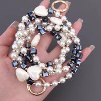 Bolso bandolera con cadena para teléfono con parche de cuentas, cadena antipérdida, correa cruzada para teléfono móvil, dulce corazón de amor, correas para el cuello para teléfono - details 12