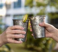 Journey Without Borders -Vaso de cerveza de titanio de 350 ml, villa ligera para exteriores y camping, taza de agua potable para café, 12 - details 0