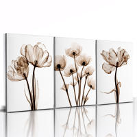 Póster de Flores Rosa Nórdicas en Lienzo 3pcs Decoración de Pared para Sala de Estar Arte de Pintura en Lienzo sin Marco para Decoración del Hogar Marca JUBEER - details 7