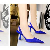Sandalias de Tacón Dorado para Mujer 2024 Punta Afilada con Cristal Stiletto Africano para Fiesta - details 1