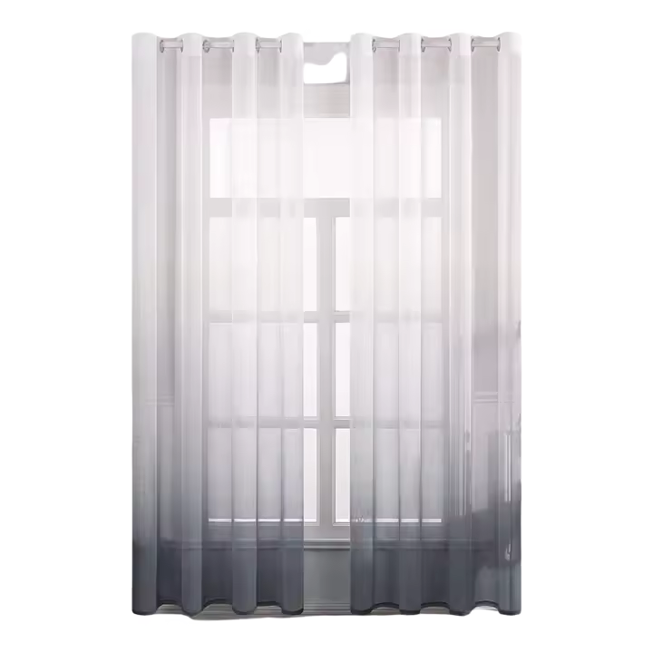 Cortinas transparentes con estampado degradado para dormitorio, gasa, para sala de estar - 1