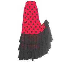Flamenco Flamengo baile nueva falda estampada punto ondulado de una capa con volantes - details 1
