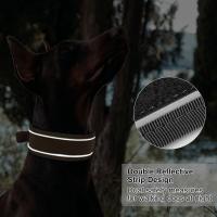 nailon duradero perros, collares tácticos militares de entrenamiento mascotas, Collar reflectante con mango fuerte para perros - details 7