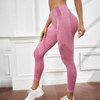 Mallas sin costuras para mujer, pantalones deportivos de fitness, cintura alta, levantamiento de cadera, vientre, secado rápido, yoga - details 23