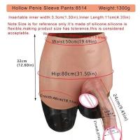 Empaque privado Sexy SXXY 10 estilos Dildo hueco grande con correa para hombres Gay Funda de silicona para hombre Pantalones Retraso de la eyaculación Juguetes sexuales - details 20