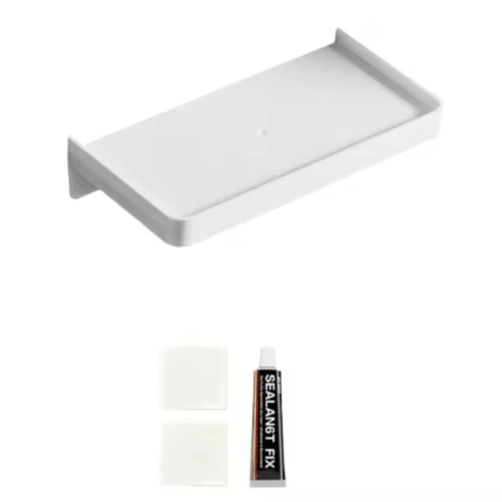 Estante para teléfono móvil, estante de baño montado en la pared, soporte multifunción para teléfono inodoro, bandeja de plástico, cesta de ducha para Baño - 1