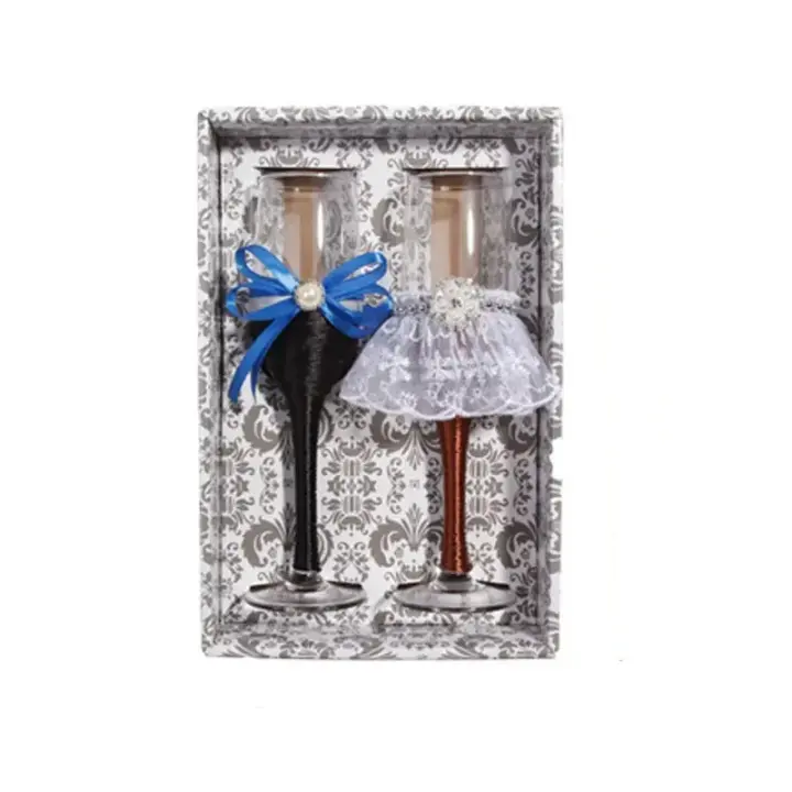 Copas de champán estilo chino, regalo, emparejamiento de vino, pareja, copa de boda, suministros para fiesta, 1 par - 1