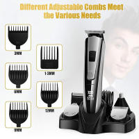 Kemei-cortadora de pelo eléctrica, Kit de belleza, afeitadora multifunción, recortadora de barba, corte inalámbrico, hine, pantalla LCD 5 - details 6