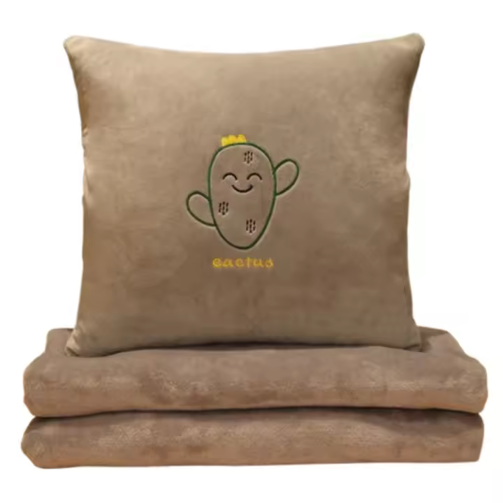 Manta-Cojín 2-en-1 Almohada de Oficina Calentadora para Niñas Almohada de Coche Cómoda - 1