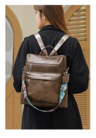 Mochila retro de cuero PU para mujer, bolso de hombro antirrobo, mochila de viaje de ocio, bolso para portátil de gran capacidad - details 19