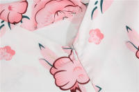 Summer floral print elegant a-line party women slim short sleeve swing vintage dress - details 5
