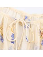 Camisa Elegante Translúcida Con Estampado De Flores Simple Para Mujer - details 5