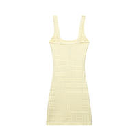 BUNO-2025 Vestido corto novedoso de verano con tirantes anchos y cuello redondo elástico, adecuado y dulce para mujer. - details 2