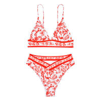 Traje de Baño Ajustable con Espalda Desnuda Diseño de Cinturón Rojo para Mujeres - details 8
