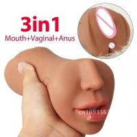 Leten 3 en 1 Copa Realista Masculina Masturbador de Vagina Ajustada para Hombres Herramienta Texturizada de Ano Boca Artificial Juguete Sexual para Masturbación. - details 9