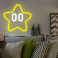 Luz de letrero de neón de estrella para sala de juegos, decoración de pared de fiesta, letrero de luz de neón Led alimentado por USB para niños y niñas, lámpara de decoración para habitación de niños, lámpara de mano - details 1
