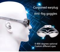 Gafas de natación antivaho de silicona HD electrochapadas para miopía en adultos de -1.5 a -8.0, personalizadas con diferentes grados para ojo izquierdo y derecho - details 0