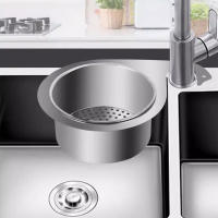 Coladores de acero inoxidable para fregadero de cocina, filtro de drenaje eficiente, recogedor de alimentos - details 5