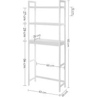 Estantería de baño de bambú de 3 Niveles con estantes Ajustables, Carga de 15 kg - details 2