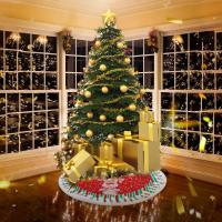 Falda de árbol de Navidad, Alfombra de Arbol de Navidad, Cubierta de Base de árbol de Navidad para Decoración de Fiesta Navideña (80cm) - details 6