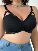 Sujetador Sexy de Talla Grande para Mujer con Escote en V y Detalles Calados - details 2