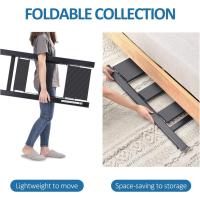 Peldaños de Aluminio, Escalera Pequena Plegable Segura de Hogar con Mecanismo Antiplegado, Taburete Escalera Portatil para Cocina Domestica, Peso Máximo 150kg, Negro - details 9