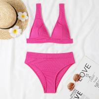 Conjunto de Bikini de Cintura Alta de V-Neck Sexy Traje de Baño de Push Up Negro para Mujeres - details 30