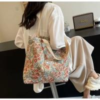 Bolso de Hormigas Florales Vintage Bolso de Mano de Estilo Mori con Capacidad Grande, Cinturón Suave, Cierre de Cremallera, Azul Ideal para Mujeres, Work, Compras, Llevamiento Diario - details 7