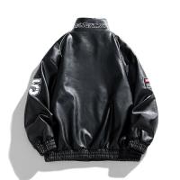 Primavera y otoño nueva ropa de motocicleta para hombres marca de moda chaqueta de cuero PU chaqueta fina moda abrigo bordado - details 16