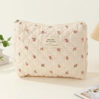 Bolsa de Cosméticos de Algodón Floral de Gran Capacidad Bolso de Viaje Portátil para Damas - details 2