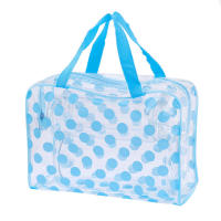 Bolso De Maquillaje Para Mujer Transparente Con Puntos Impermeable De PVC Bolso Portátil De Almacenamiento Para Cosméticos Y Toallitas Bolsa De Baño Para Mujeres - details 4