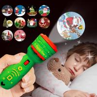 1 Pcs Children's Christmas Flashlight Projector, 24 Different Santa Claus Christmas Image Projection Toys, Christmas Home(Green) - details 1