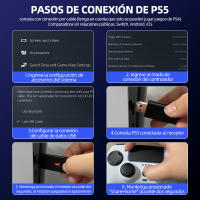 Mando Joystick Compatible con PS5 Mando RGB Control inalámbrico Controlador de Juego para PC/STEAM/ANDROID/IOS/P3/P4 - details 9