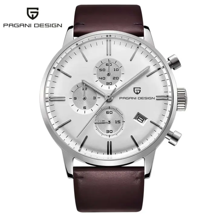 Reloj Deportivo Militar de Lujo PAGANI DIZAIN Reloj de Cuarzo Automático con Correa de Cuero - 1