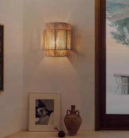 TOMAXIN B&B lámpara de pared retro con ambiente cálido, lámpara de pared de cuerda de cáñamo junto a la cama del pasillo - details 4