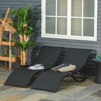 Plegables Tumbonas de Jardín con Marco de Aluminio en Forma de S Carga de 120 kg para Piscina Patio Terraza 165x61x63 cm Gris Oscuro - details 19