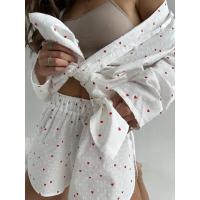 Conjunto de pijama de verano de moda sual, ropa de hogar cómoda para mujer con estampado de amor - details 18