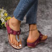 Zapatillas de tacón de cuña para mujer, zapatos informales de moda de verano, zapatilla - details 1