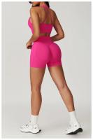 Shorts de Yoga de Cintura Alta Ajuste de Barriga, Levantamiento de Cadera, Ropa de Gimnasio de Nylon Zapatillas de Correr para Primavera/Verano - details 20
