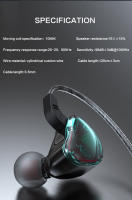 QKZ-auriculares intrauditivos AK9 con cable, audífonos originales de 3,5mm, AUX, HiFi, graves pesados, micrófono, Metal transparente, para música, juegos y deportes - details 14