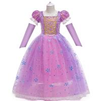 Vestido de fiesta de cumpleaños de princesa púrpura para niñas pequeñas, disfraz de Halloween, Pascua, carvinal, vestido de fiesta de vacaciones para niñas - details 3