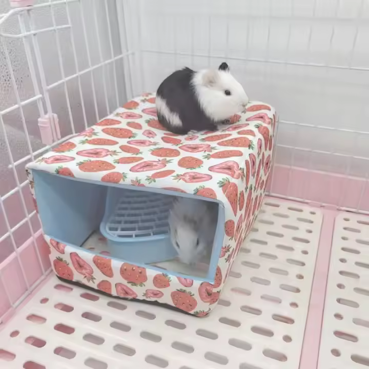 Nido de Muselina Suave para Cobayas Almohadilla Ligera y Transpirable para Mascotas Pequeñas - 1
