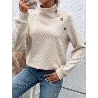 Suéter deportivo informal para mujer, camisa de cuello alto, novedad de 2024 - details 5