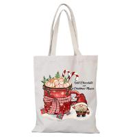 Bolsa de lona para mujer, regalo de Año Nuevo, bolsos para mujer, Feliz Navidad, bolso de mano para mujer, bolso de compras, bolso de compras ecológico, compras de tela - details 7