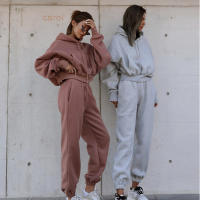 Conjunto de ropa deportiva para mujer, y pantalones Sudadera con capucha, chándal de gran tamaño, otoño - details 4